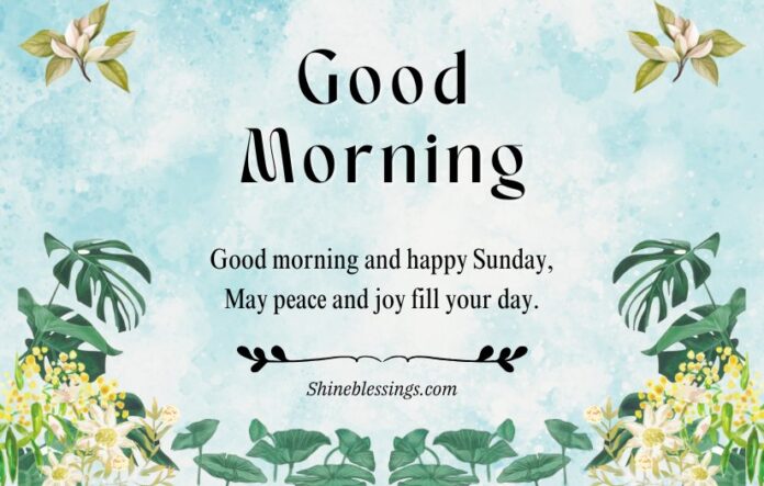 Sunday Good Morning Blessings
