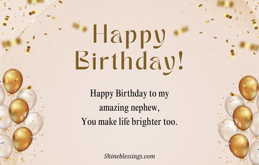 Short Birthday Wishes For Nephew From Aunt