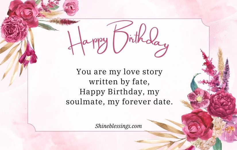 soulmate romantic birthday wishes for husband from wife in english