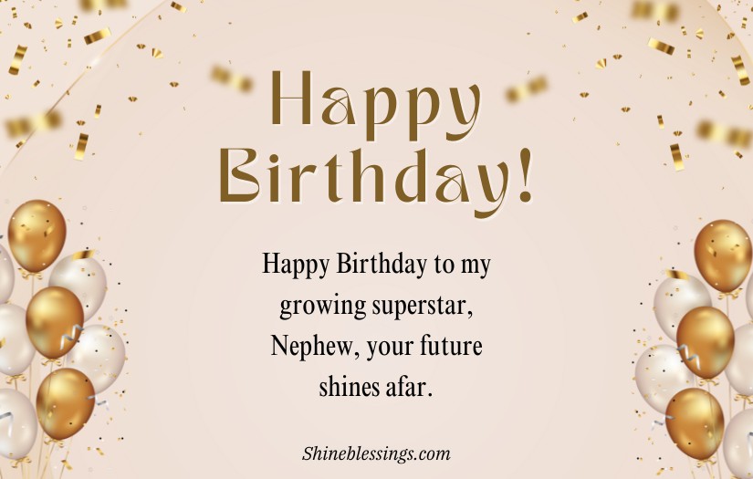 Beautiful Birthday Wishes For Nephew From Aunt