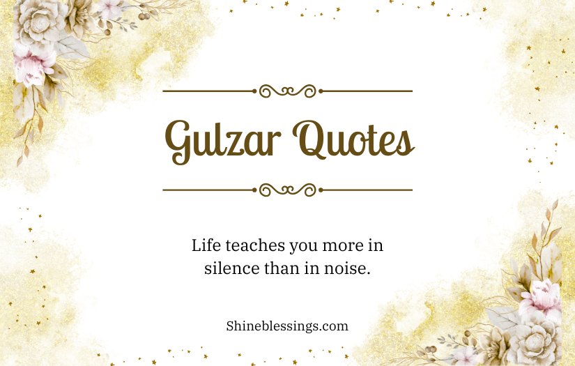 Reality Gulzar Quotes on Life