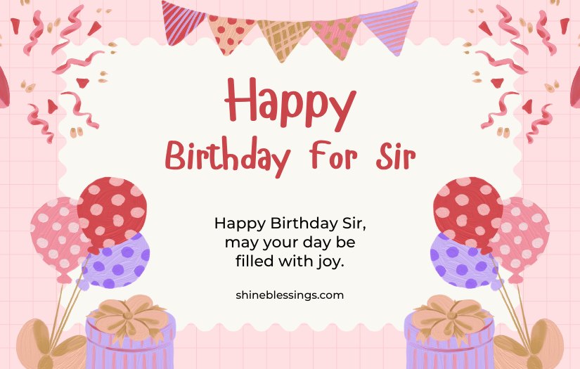 Happy Birthday Wishes for Sir