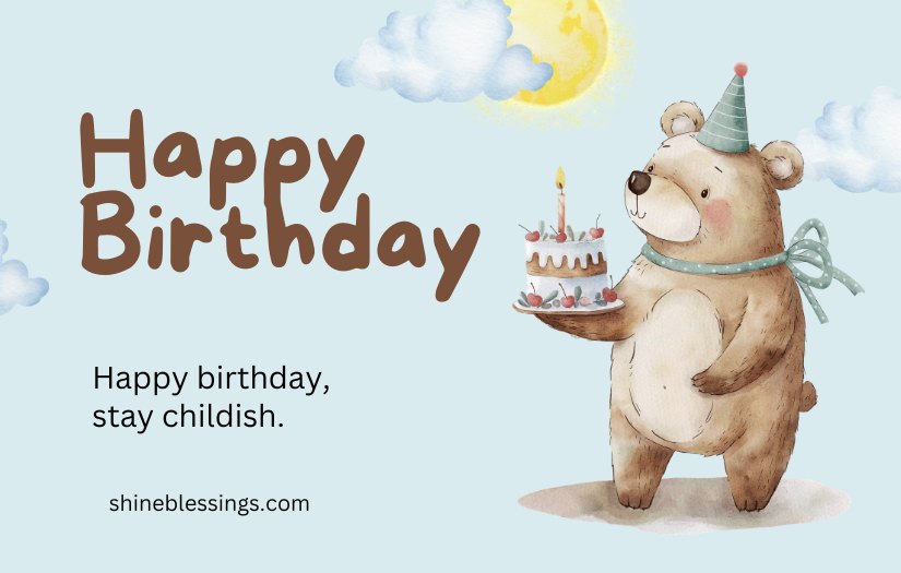 Short Funny Birthday Wishes for Brother