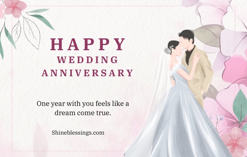 1st Anniversary Wishes for Wife