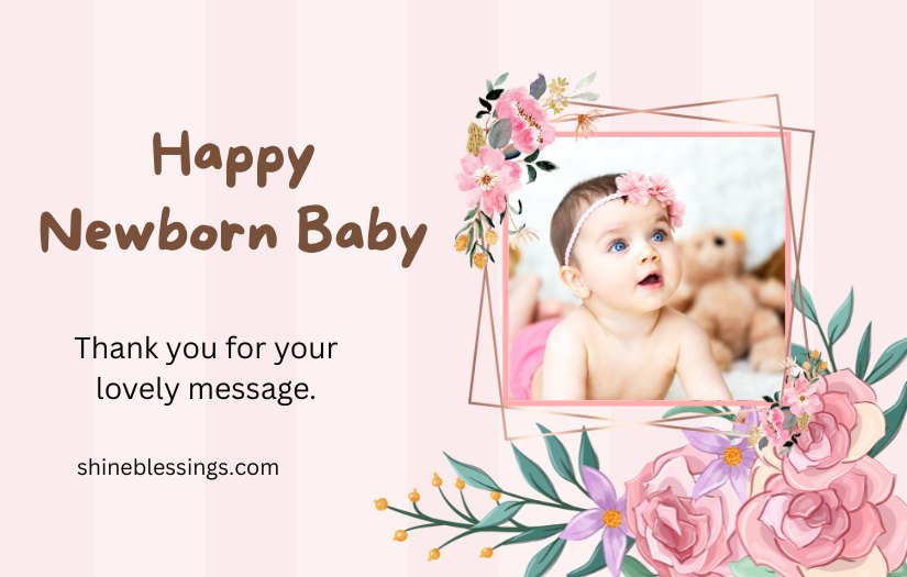 Thanks for Newborn Baby Wishes