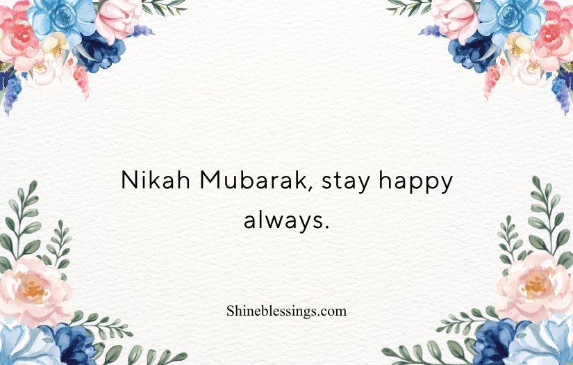 Nikah Mubarak Wishes for Bestie