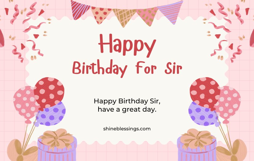 Birthday Wishes for Sir in English